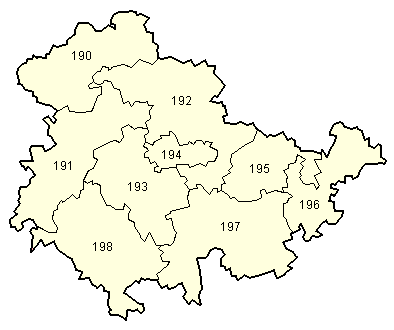 Map of Thuringen